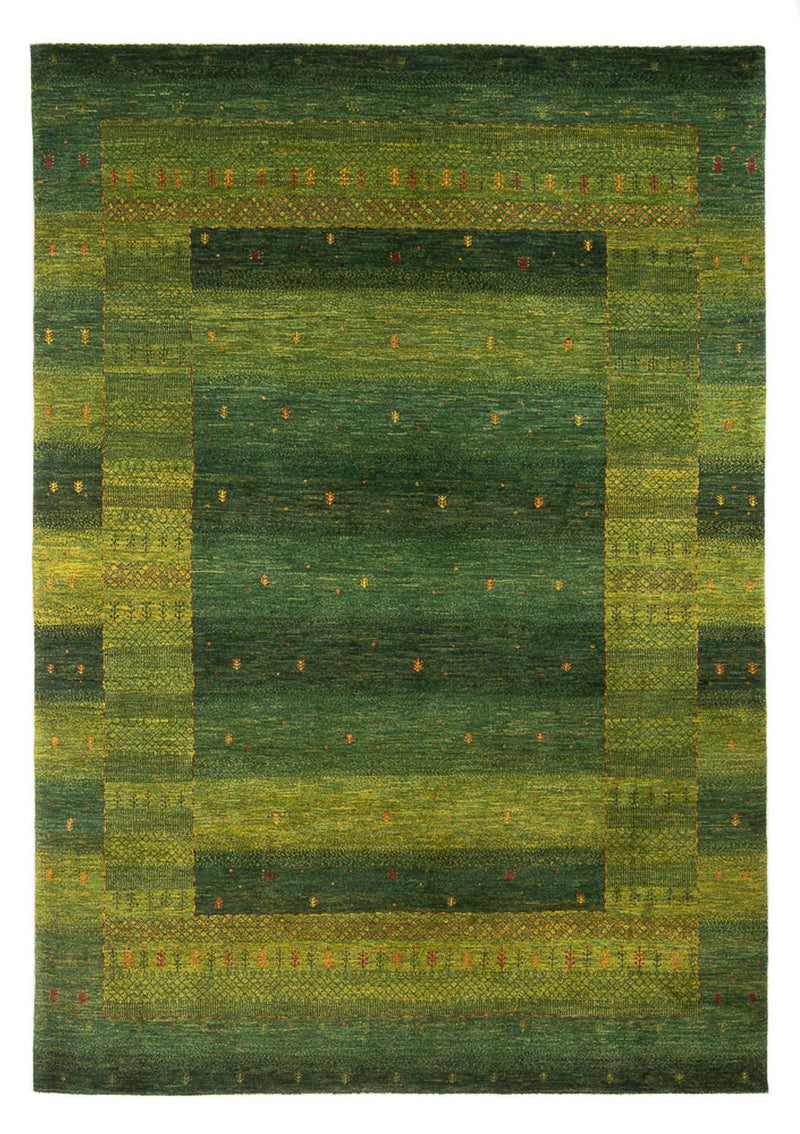 Gabbeh Tæppe - Loribaft Persisk - 297 x 200 cm - mørkegrøn