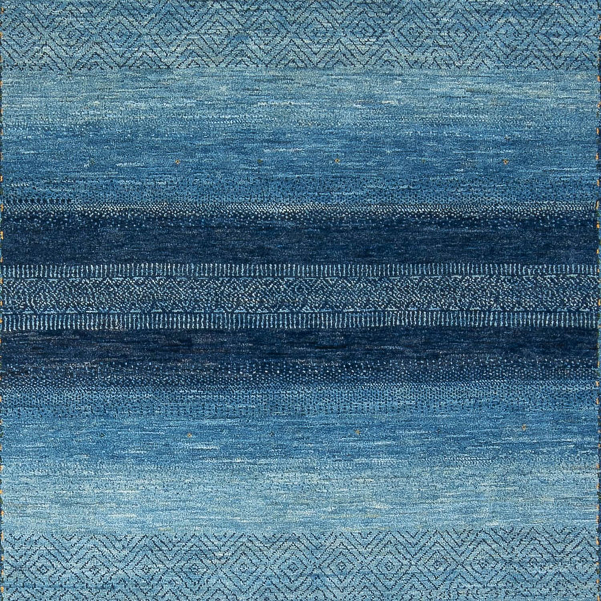 Gabbeh Tæppe - Loribaft Persisk - 286 x 212 cm - havblå