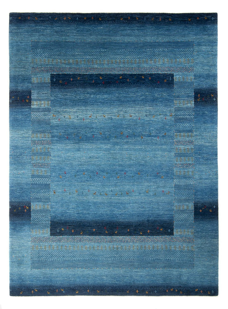 Gabbeh Tæppe - Loribaft Persisk - 300 x 214 cm - havblå