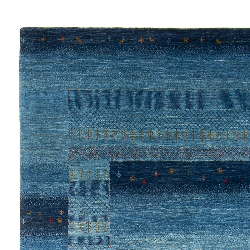 Gabbeh Tæppe - Loribaft Persisk - 300 x 214 cm - havblå