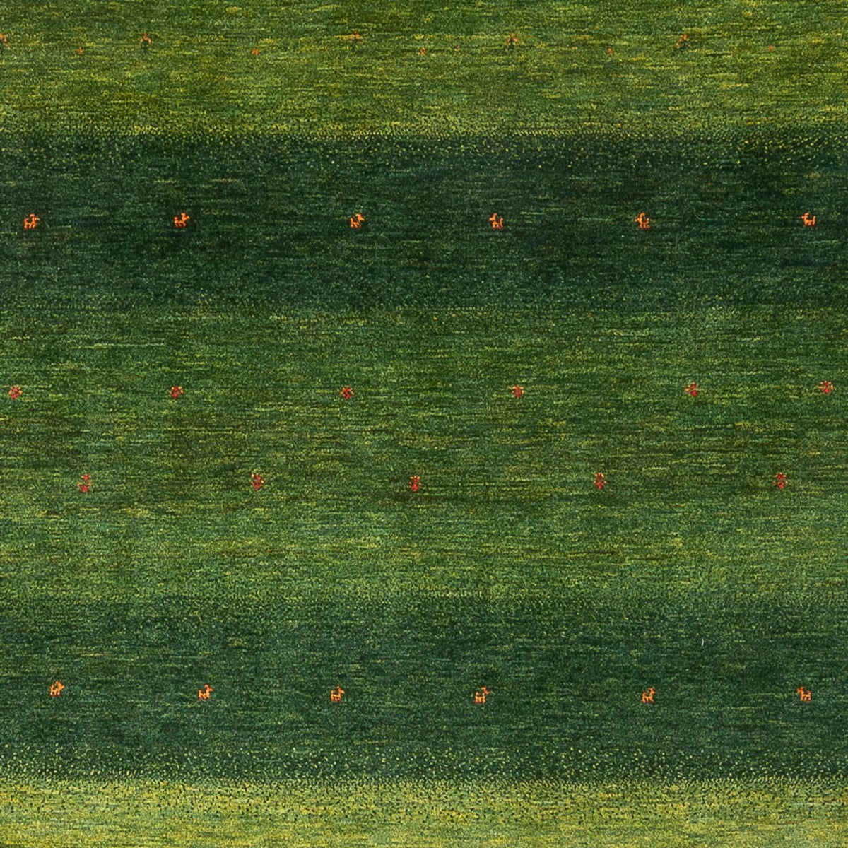 Gabbeh Tæppe - Loribaft Persisk - 306 x 212 cm - grøn