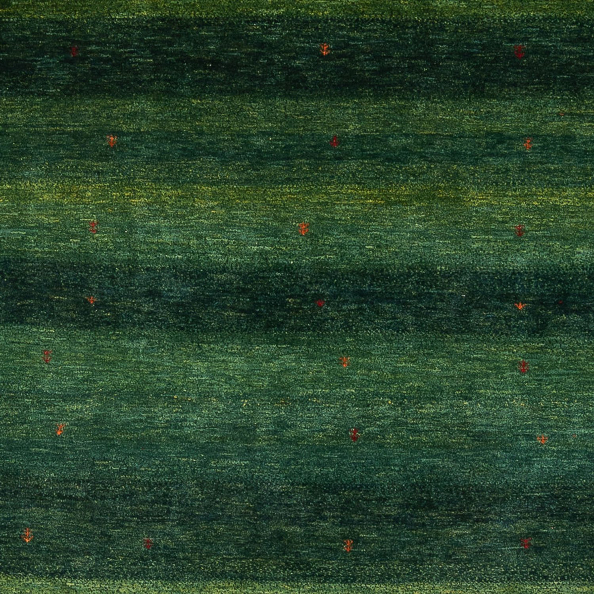 Gabbeh Tæppe - Loribaft Persisk - 322 x 213 cm - mørkegrøn