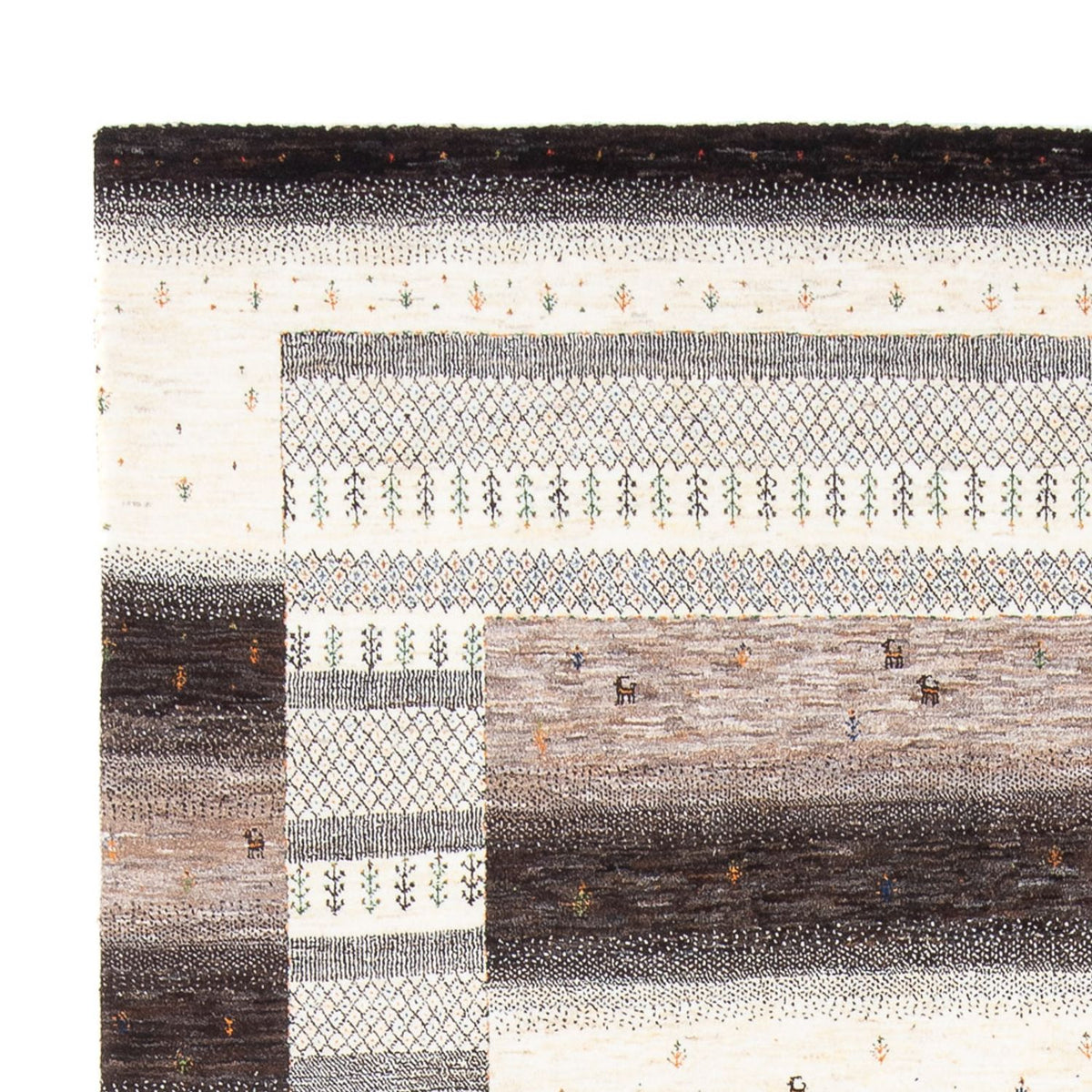Gabbeh Tæppe - Loribaft Persisk - 307 x 216 cm - flerfarvet
