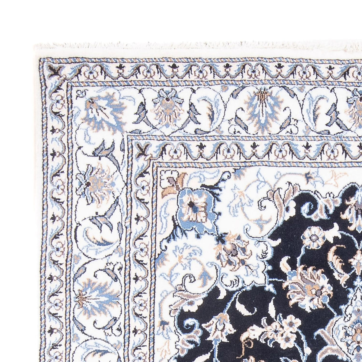 Persisk tæppe - Nain - Royal - 210 x 145 cm - mørkeblå