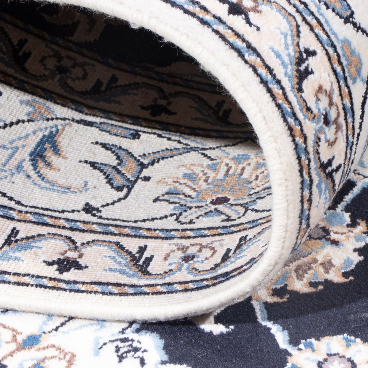 Persisk tæppe - Nain - Royal - 210 x 145 cm - mørkeblå