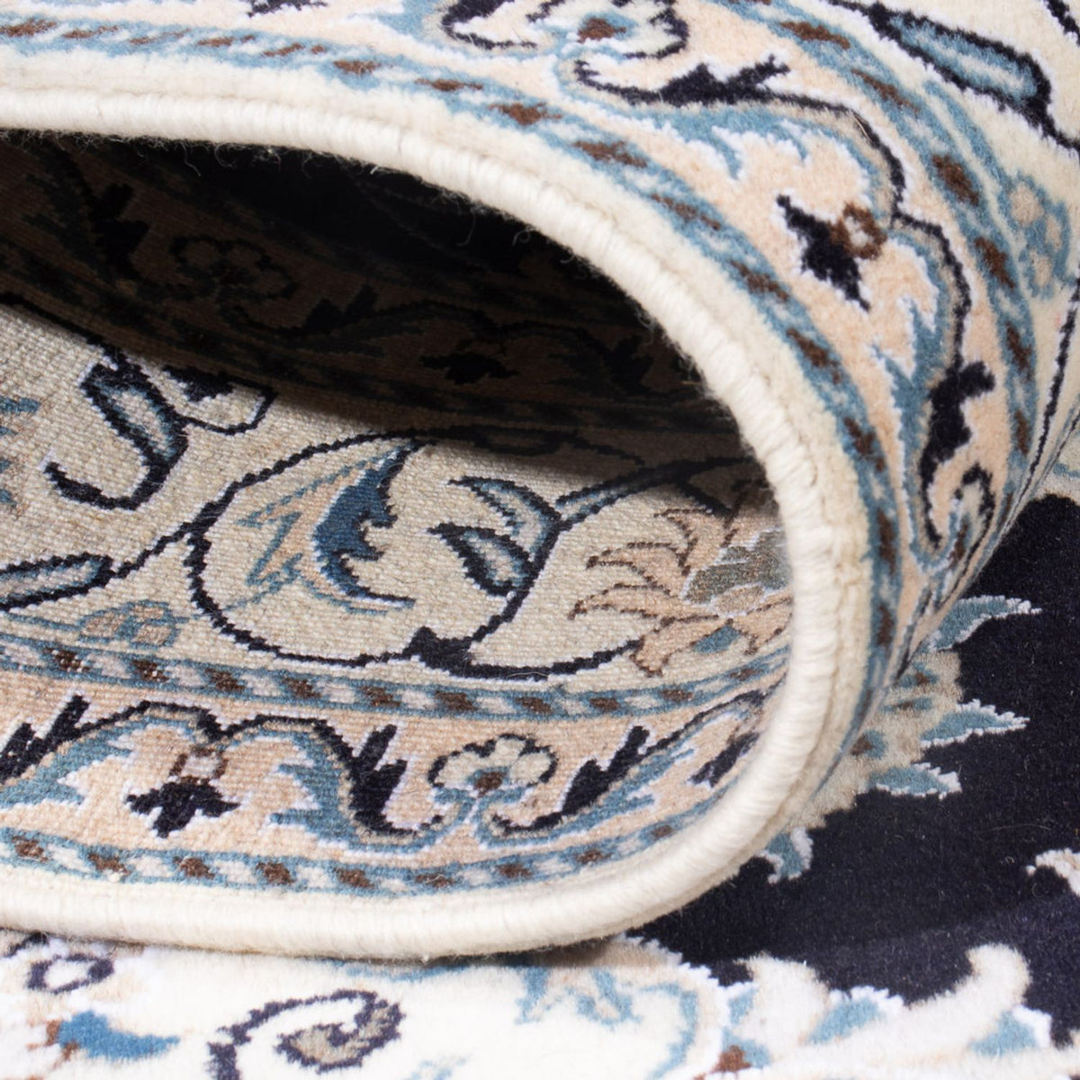 Persisk tæppe - Nain - Royal - 195 x 148 cm - mørkeblå