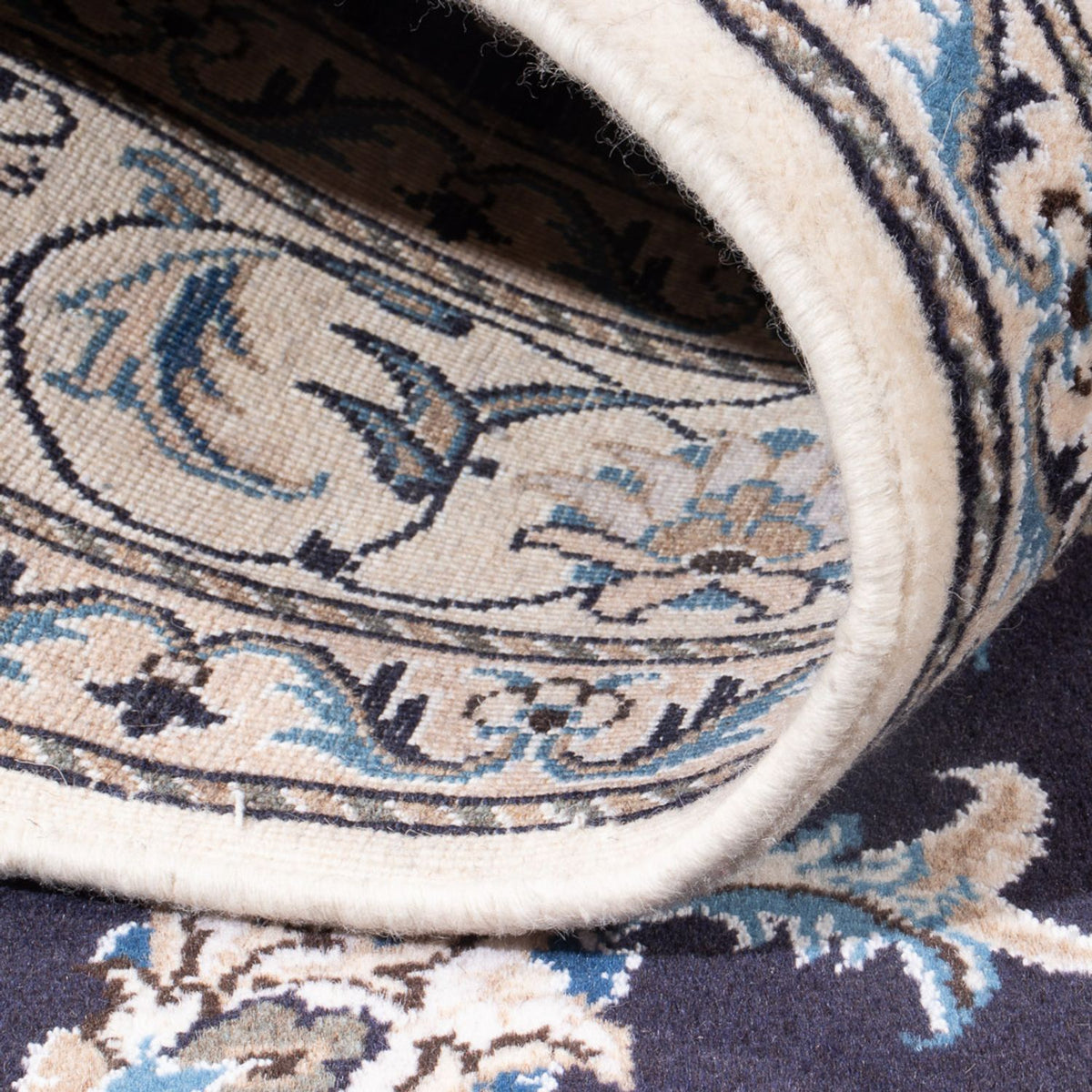 Persisk tæppe - Nain - Royal - 212 x 146 cm - mørkeblå