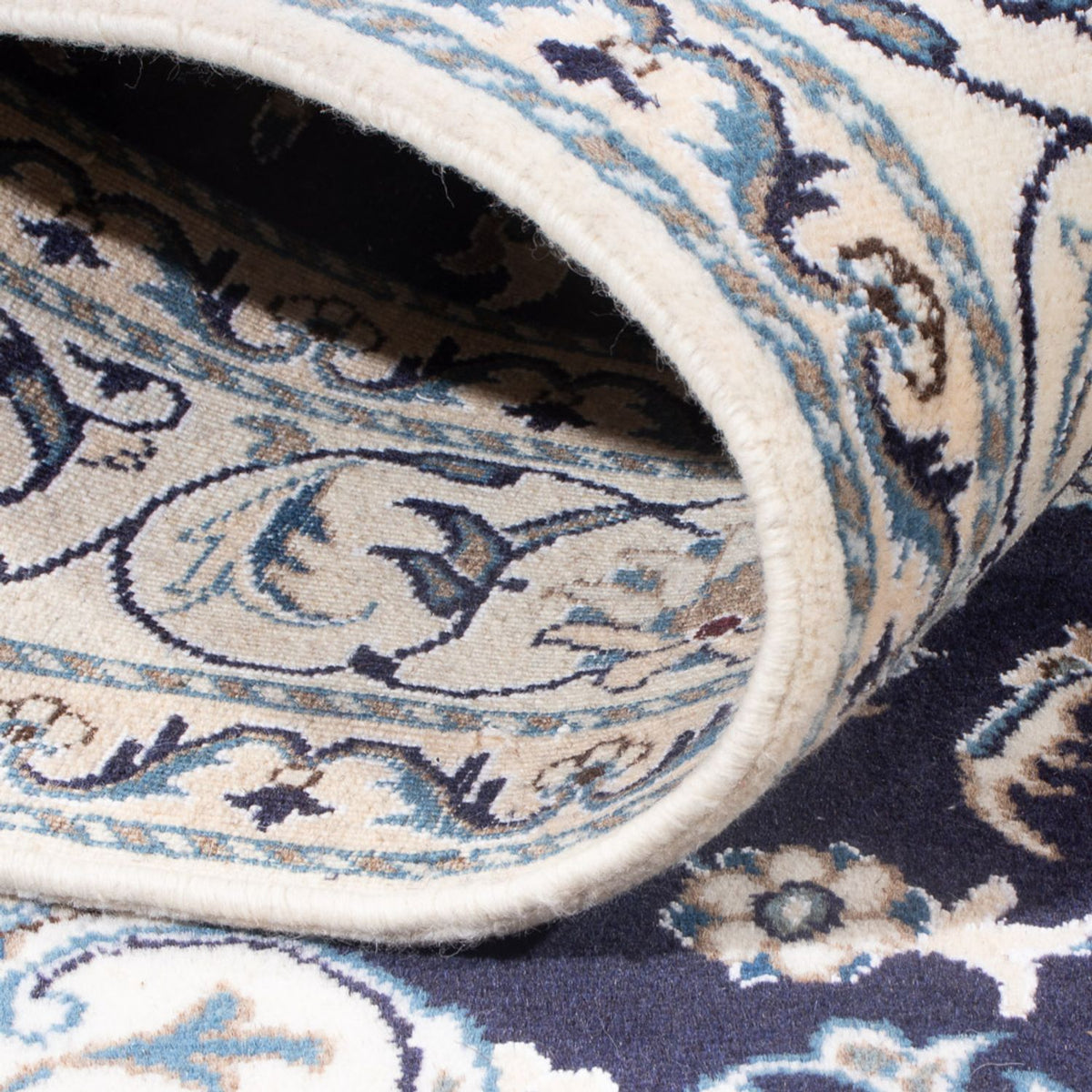 Persisk tæppe - Nain - Royal - 200 x 147 cm - mørkeblå