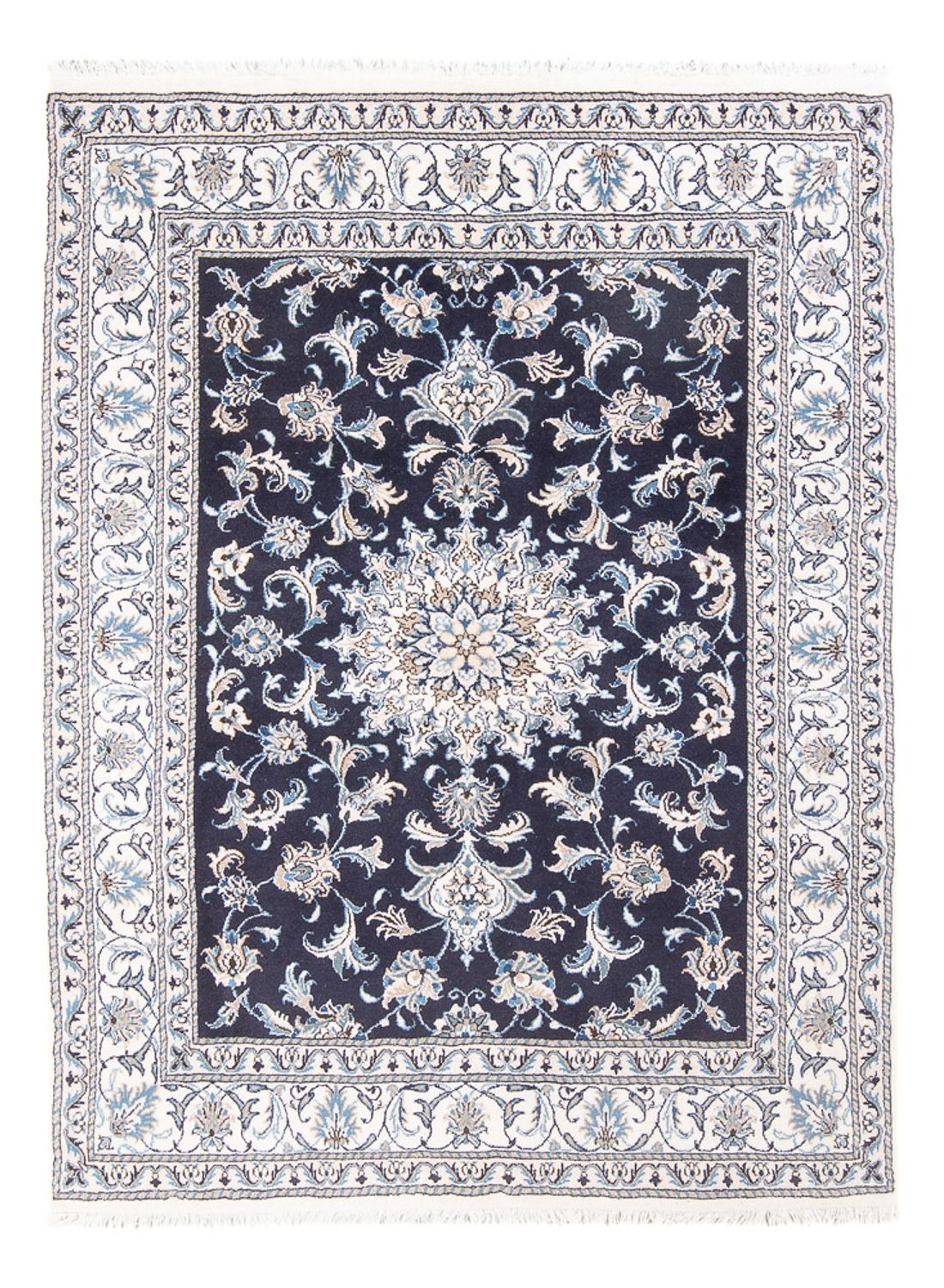 Persisk tæppe - Nain - Royal - 196 x 145 cm - mørkeblå