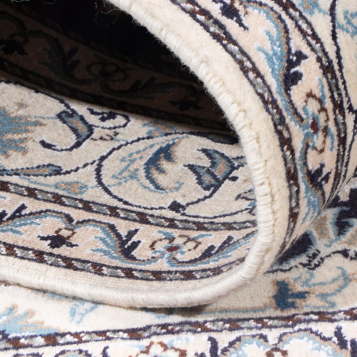 Persisk tæppe - Nain - Royal - 198 x 150 cm - mørkeblå