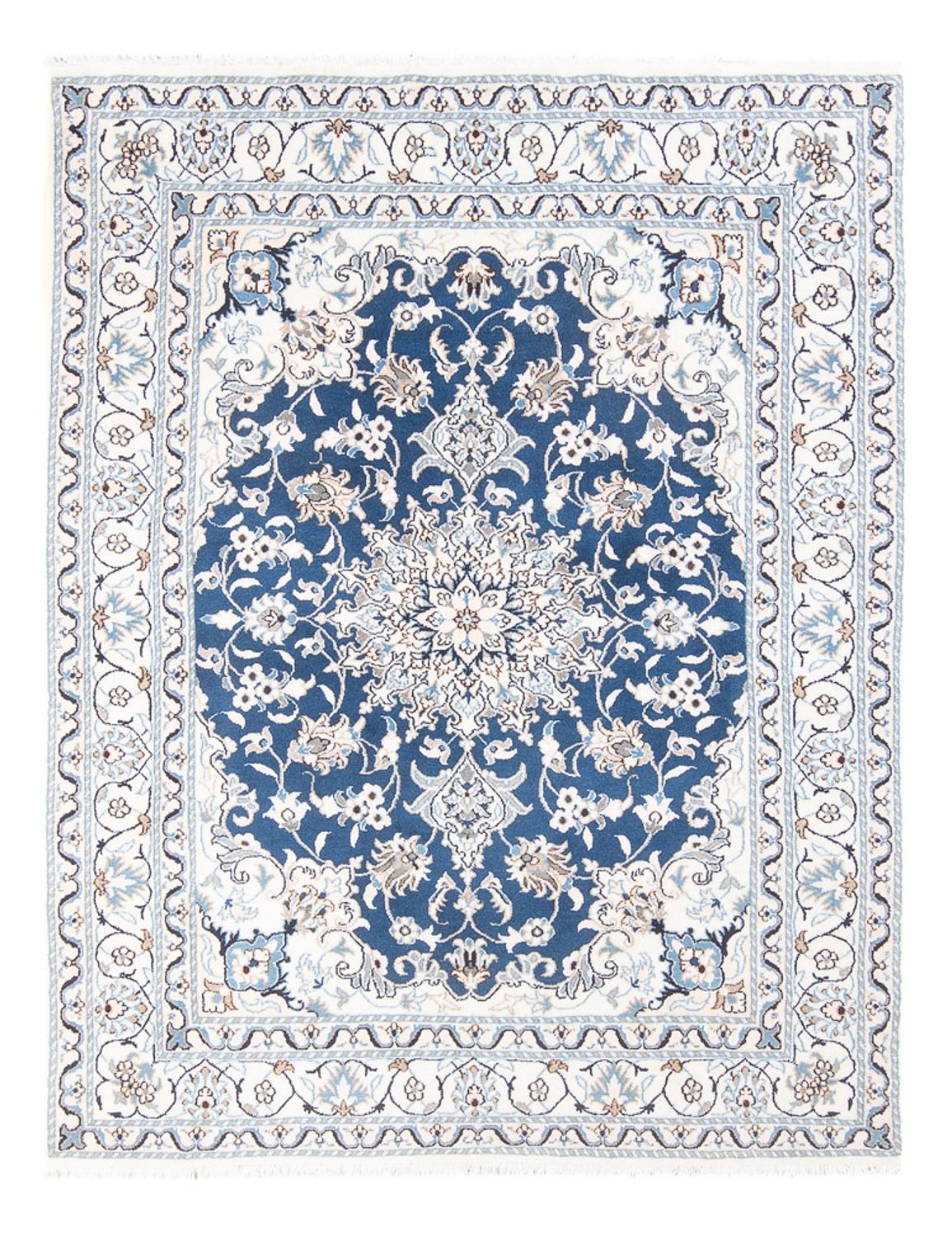 Persisk tæppe - Nain - Royal - 196 x 147 cm - blå