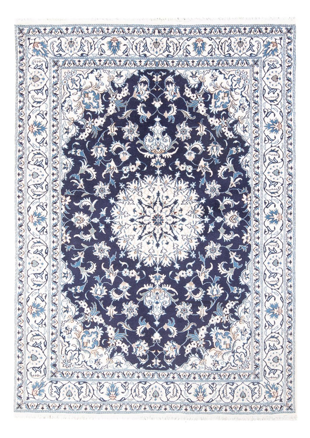 Persisk tæppe - Nain - 234 x 168 cm - mørkeblå