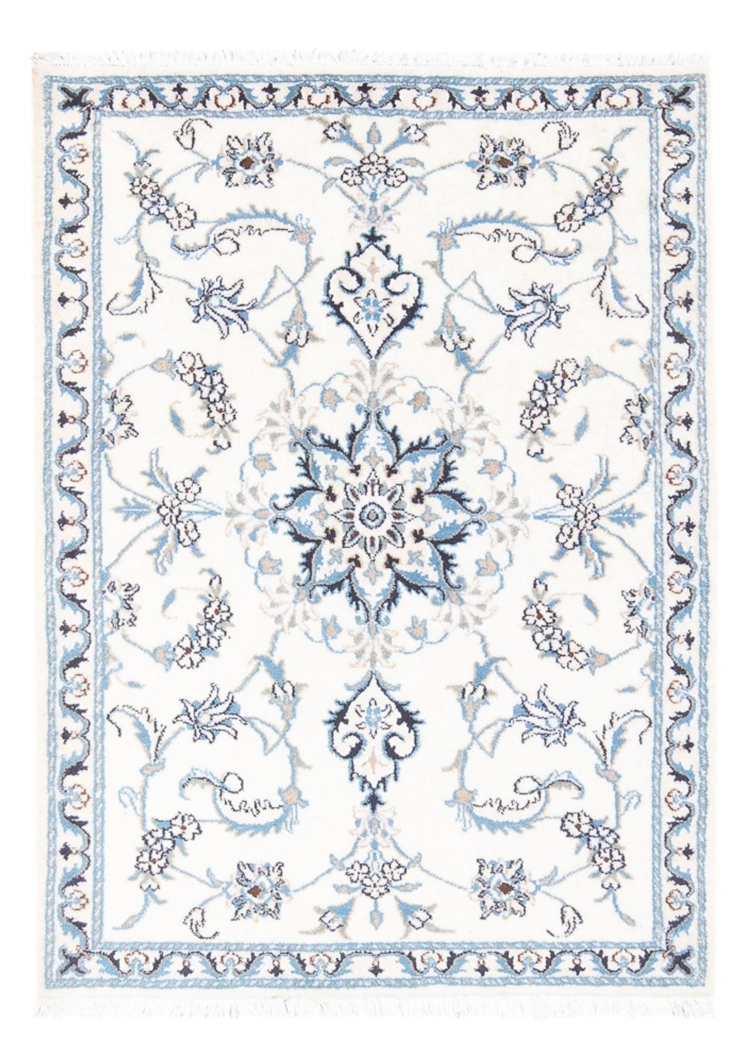 Persisk tæppe - Nain - 131 x 90 cm - creme