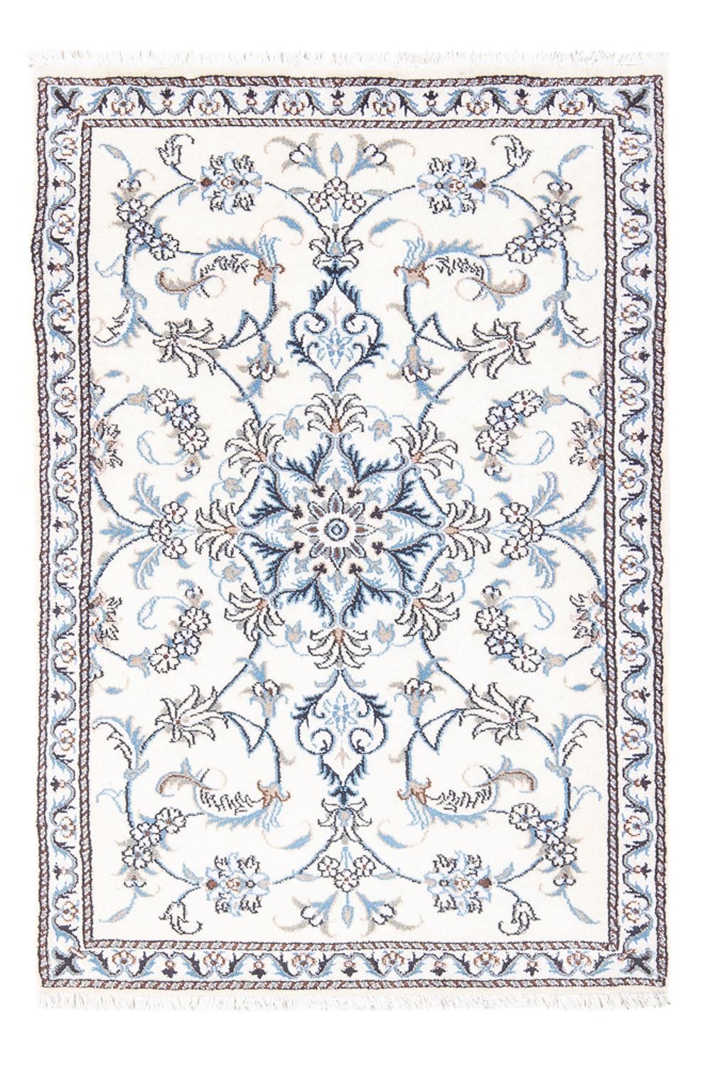 Persisk tæppe - Nain - 132 x 86 cm - creme
