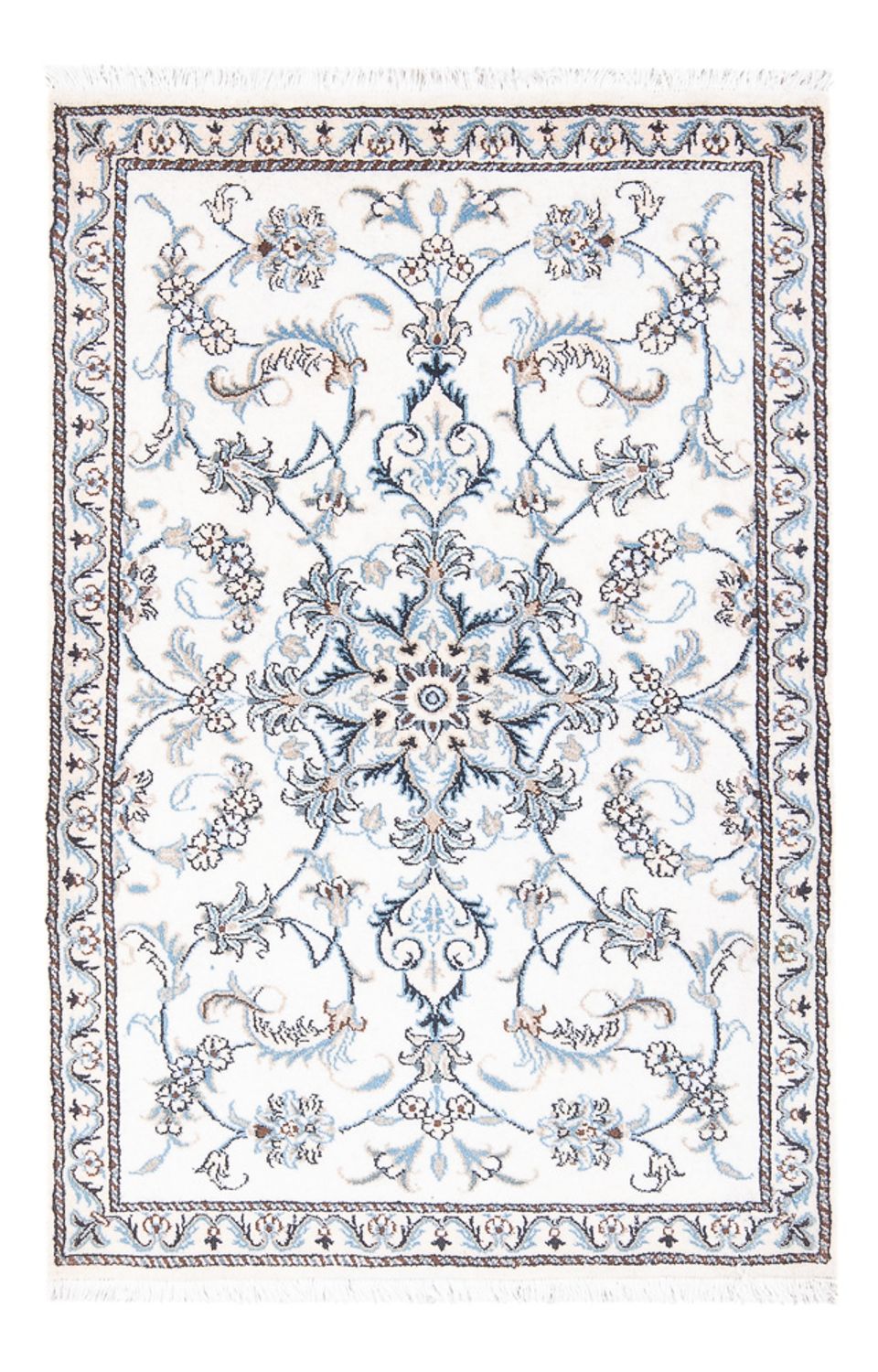 Persisk tæppe - Nain - 140 x 89 cm - creme
