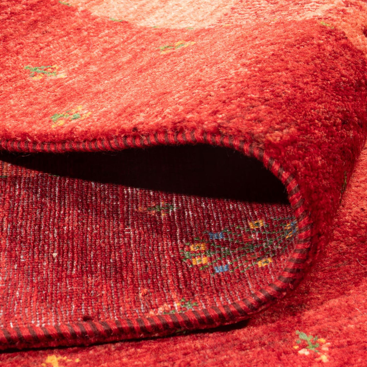 Gabbeh Tæppe - Loribaft Persisk - 257 x 173 cm - rød