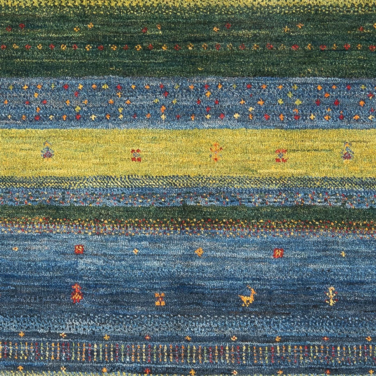 Gabbeh Tæppe - Loribaft Persisk - 197 x 130 cm - flerfarvet