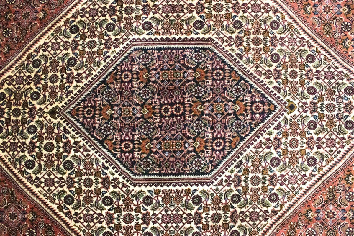 Persisk tæppe - Bijar - 303 x 205 cm - rød