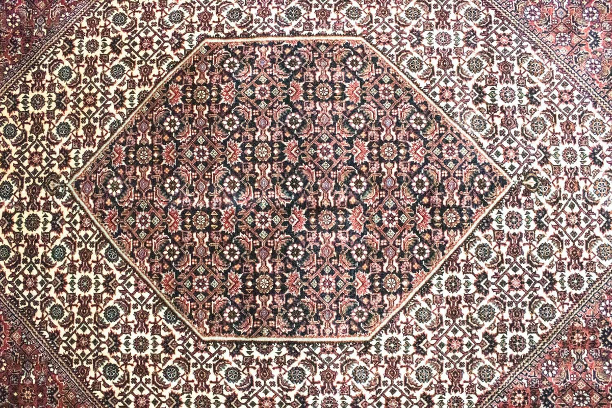 Persisk tæppe - Bijar - 303 x 200 cm - rød