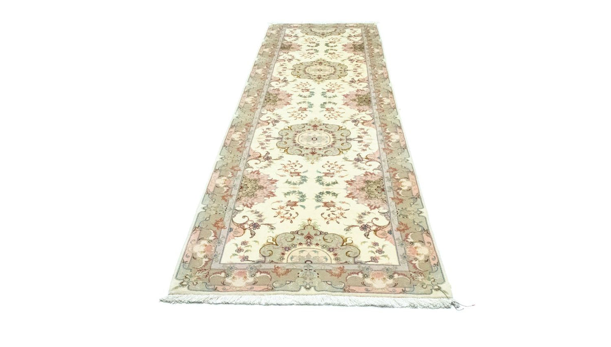 Løber Persisk tæppe - Tabriz - 337 x 90 cm - beige