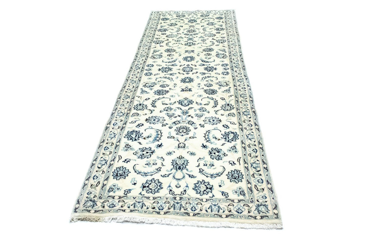 Løber Persisk tæppe - Nain - Royal - 306 x 88 cm - naturlig hvid