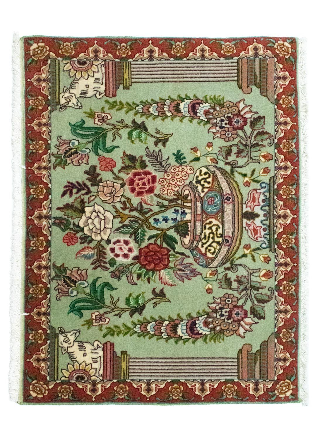 Persisk tæppe - Tabriz - Royal - 83 x 62 cm - grøn