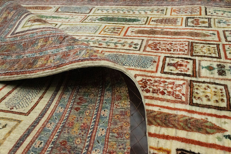 Gabbeh Tæppe - Loribaft Persisk - 260 x 172 cm - farvet