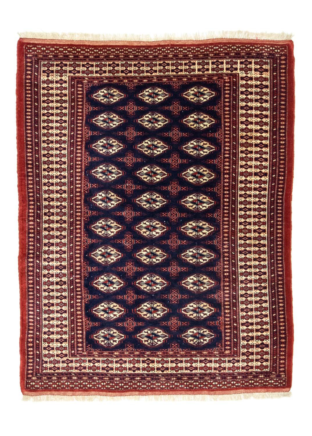 Turkaman-tæppe - 186 x 139 cm - rød