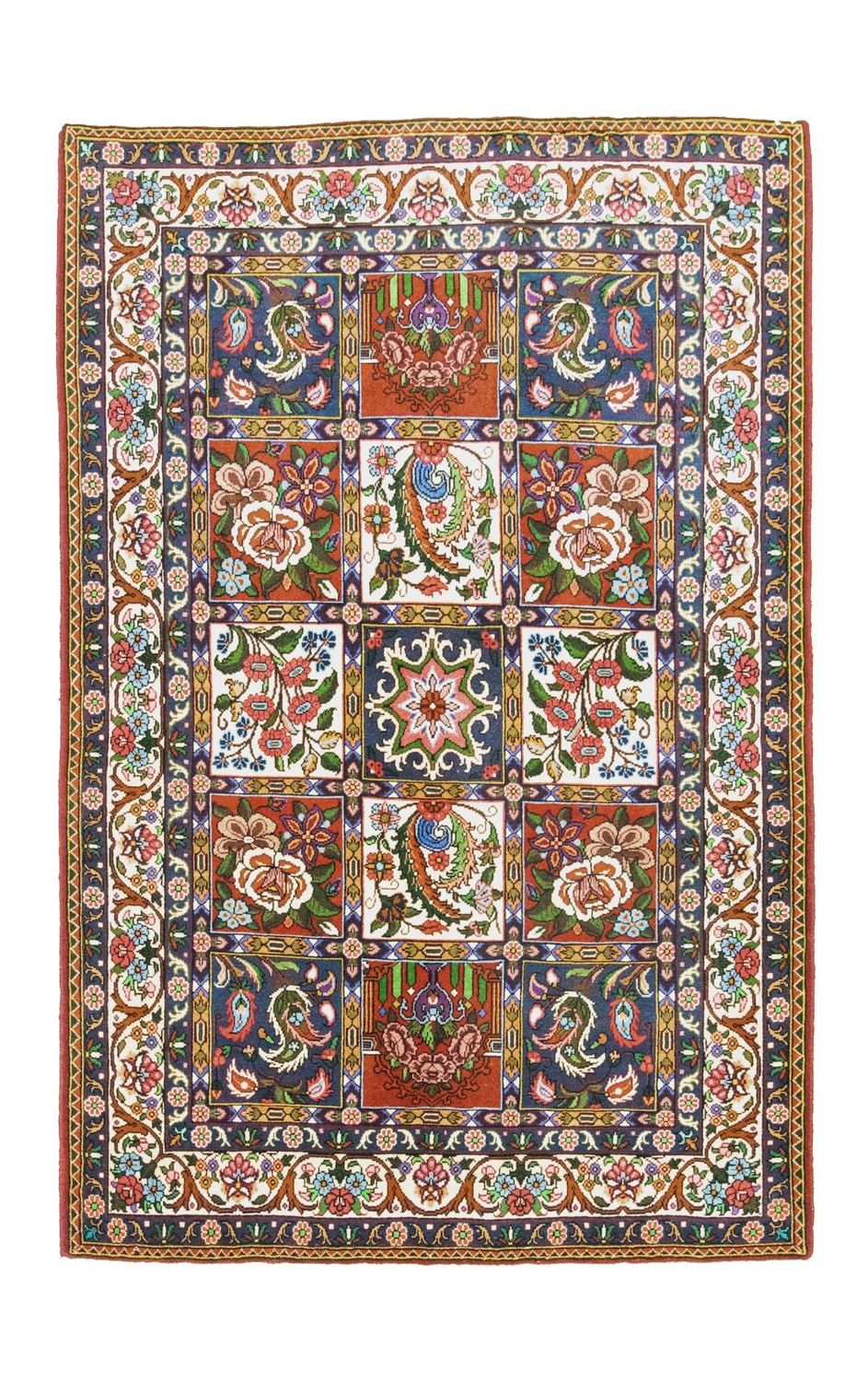 Persisk tæppe - Bijar - 205 x 135 cm - flerfarvet