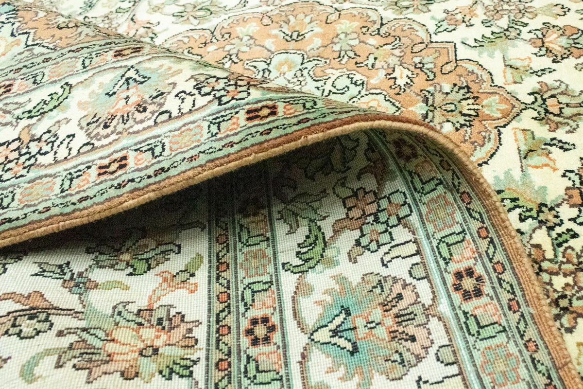 Silketæppe - Kashmir Silk - 183 x 129 cm - beige
