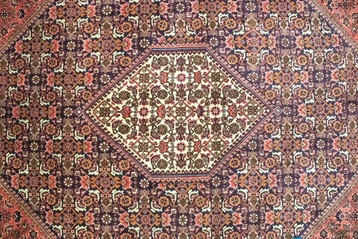 Persisk tæppe - Bijar - 314 x 208 cm - blå