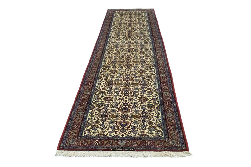 Løber Persisk tæppe - Isfahan - Premium - 364 x 90 cm - beige