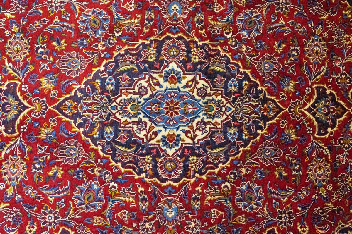 Persisk tæppe - Keshan - 222 x 140 cm - rød
