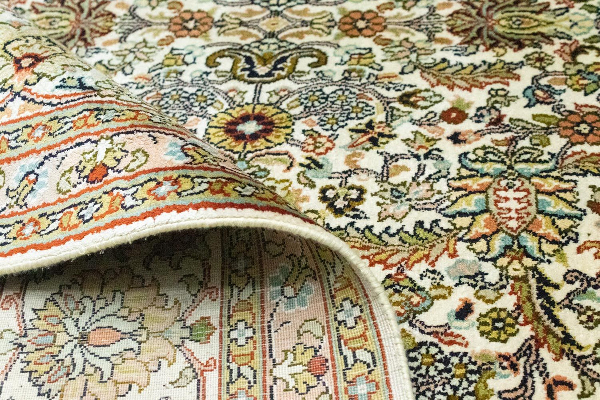Silketæppe - Kashmir Silk - 274 x 184 cm - beige