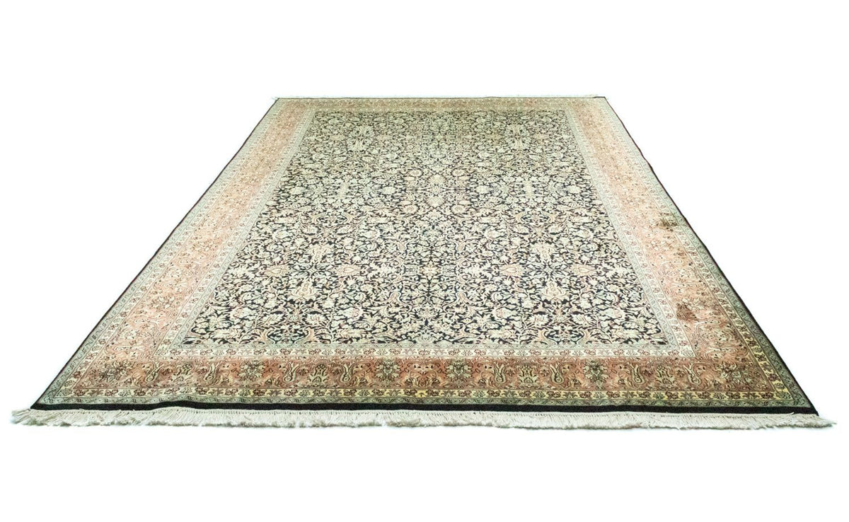 Silketæppe - Kashmir Silk - 315 x 214 cm - blå
