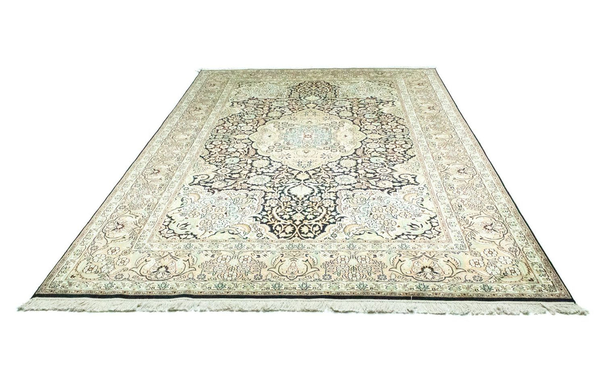 Silketæppe - Kashmir Silk - 311 x 213 cm - blå