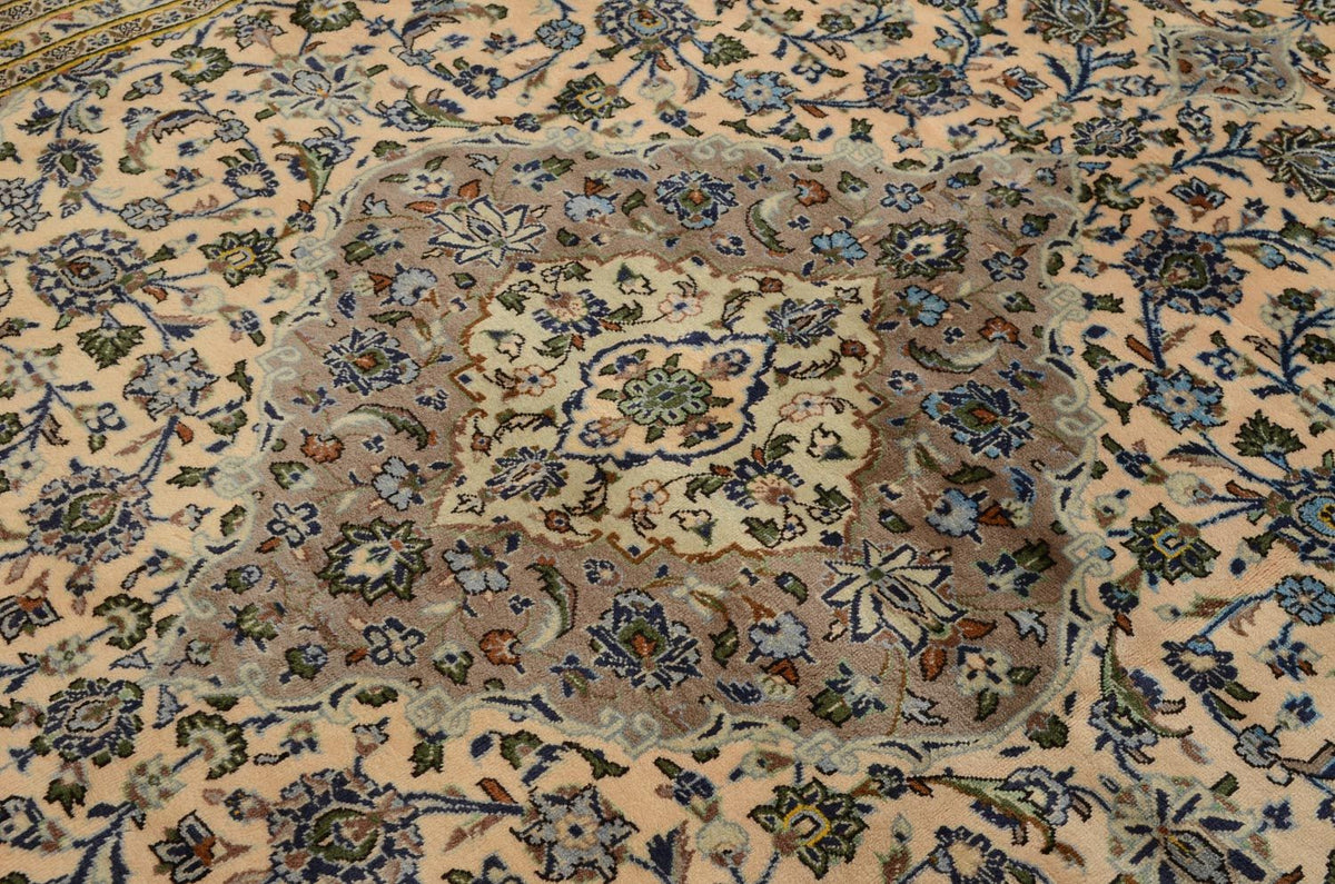 Persisk tæppe - Keshan - 341 x 237 cm - beige