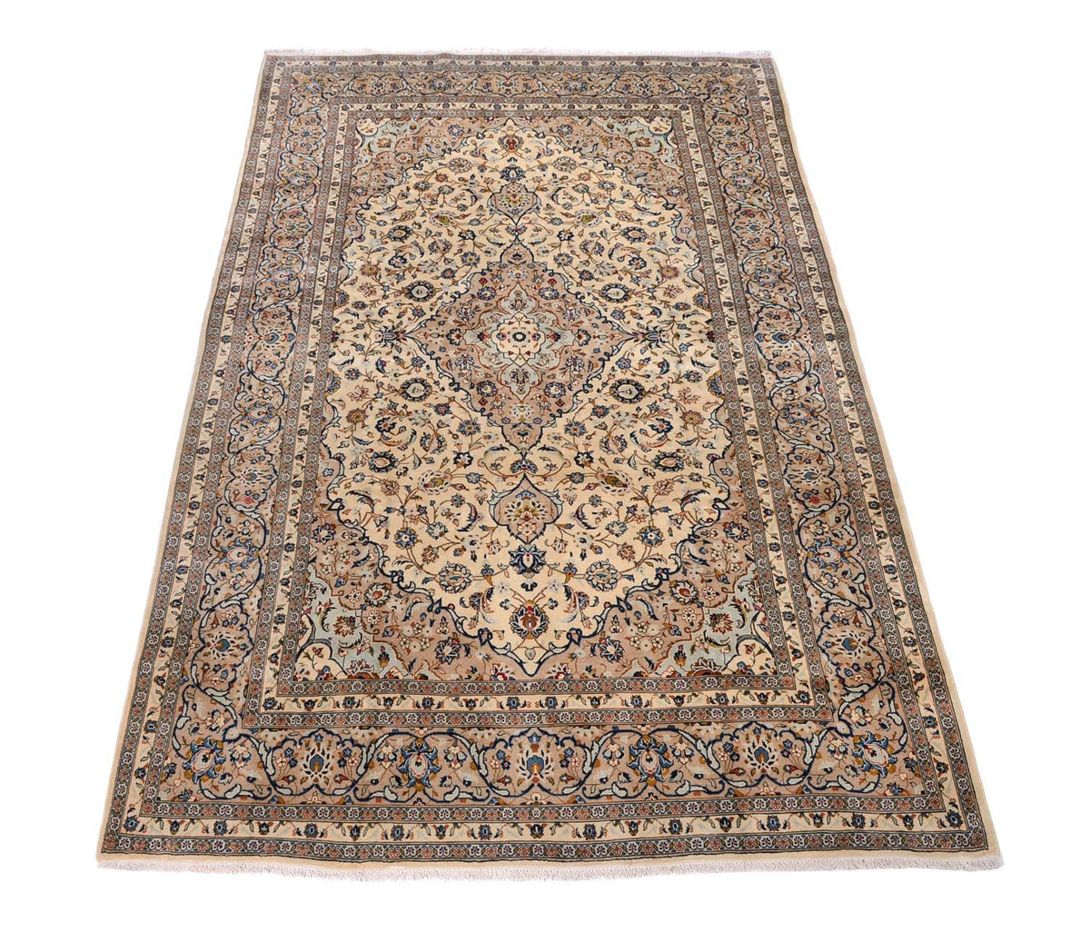 Persisk tæppe - Keshan - 379 x 241 cm - beige