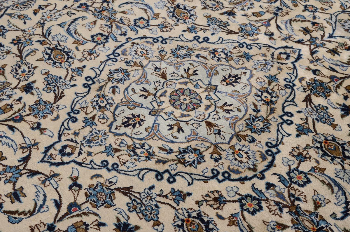 Persisk tæppe - Keshan - 349 x 248 cm - beige