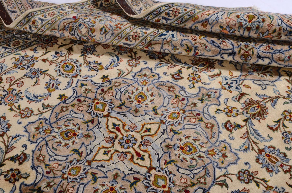 Persisk tæppe - Keshan - 342 x 243 cm - beige
