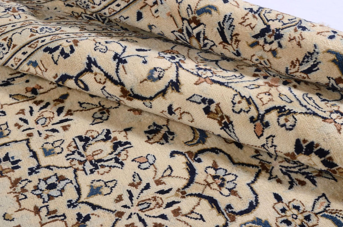 Persisk tæppe - Keshan - 343 x 242 cm - beige