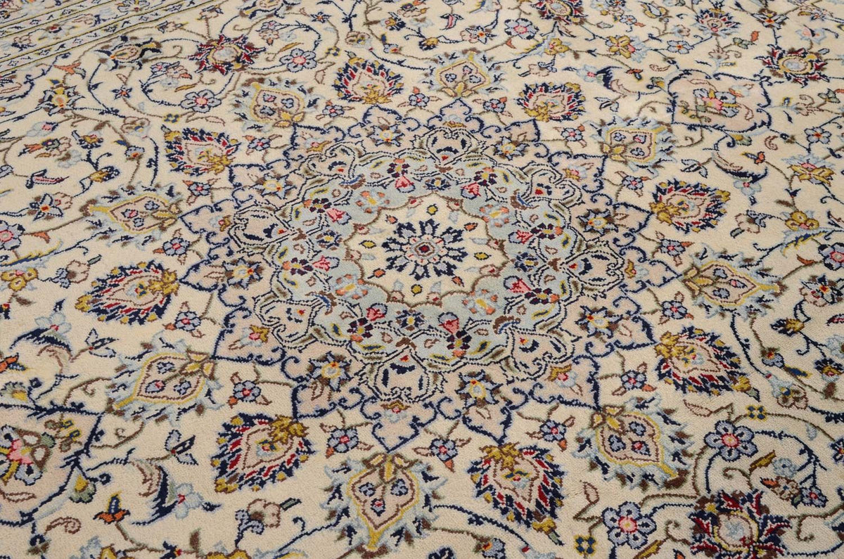 Persisk tæppe - Keshan - 361 x 247 cm - beige