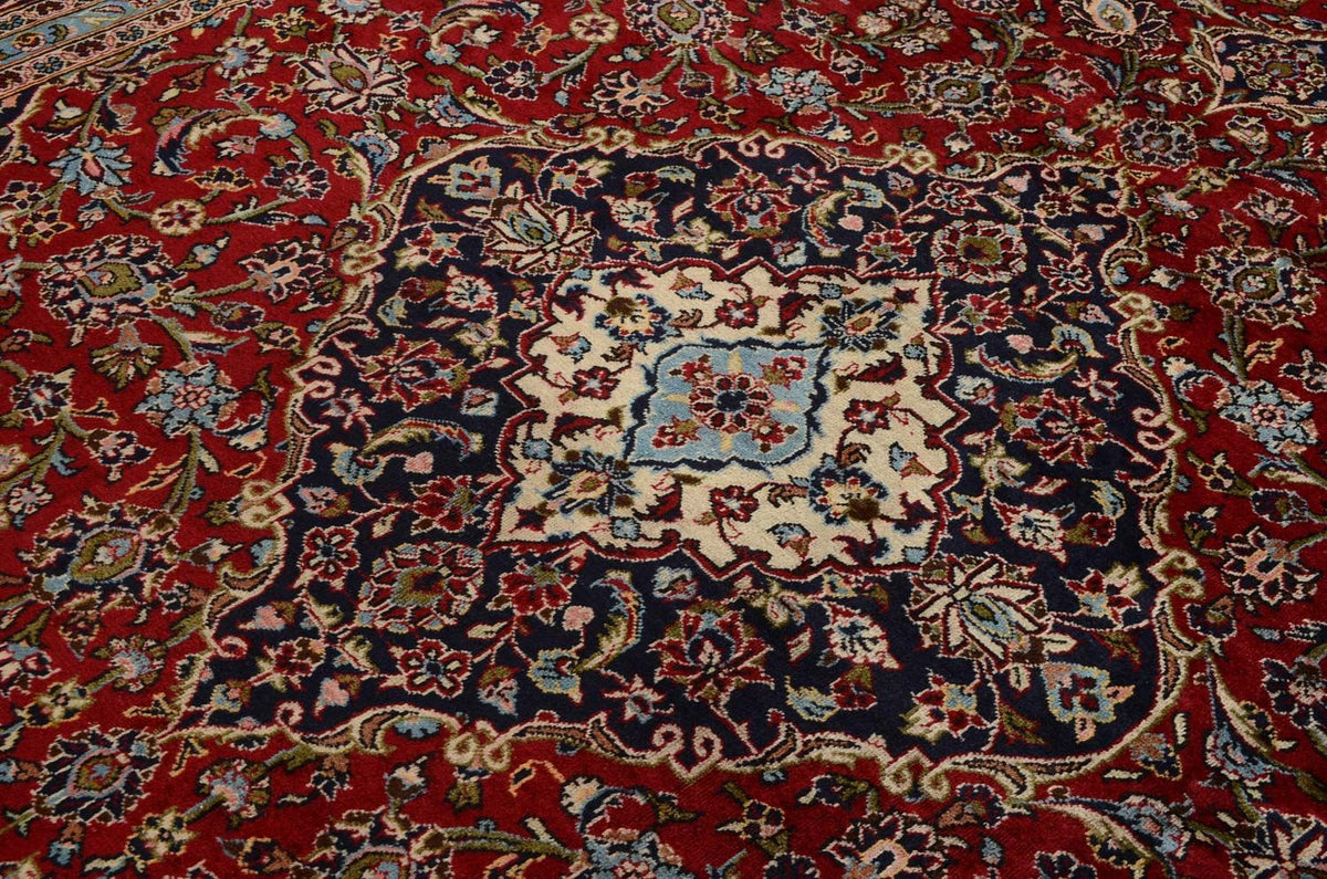 Persisk tæppe - Keshan - 357 x 246 cm - rød