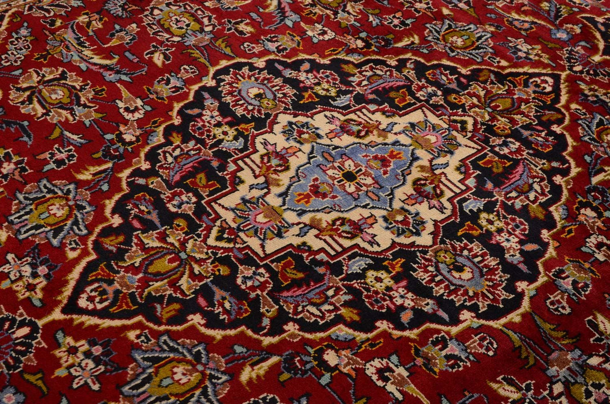 Persisk tæppe - Keshan - 342 x 251 cm - rød