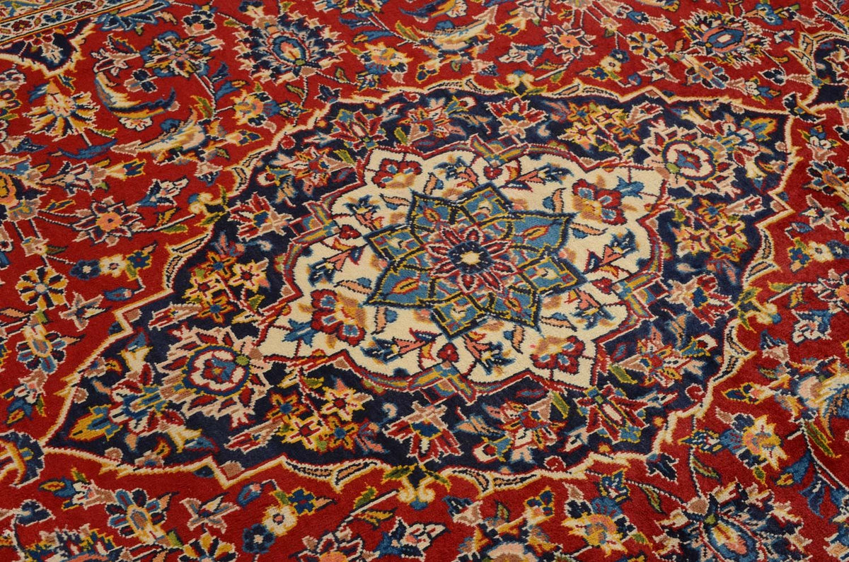 Persisk tæppe - Keshan - 350 x 240 cm - rød