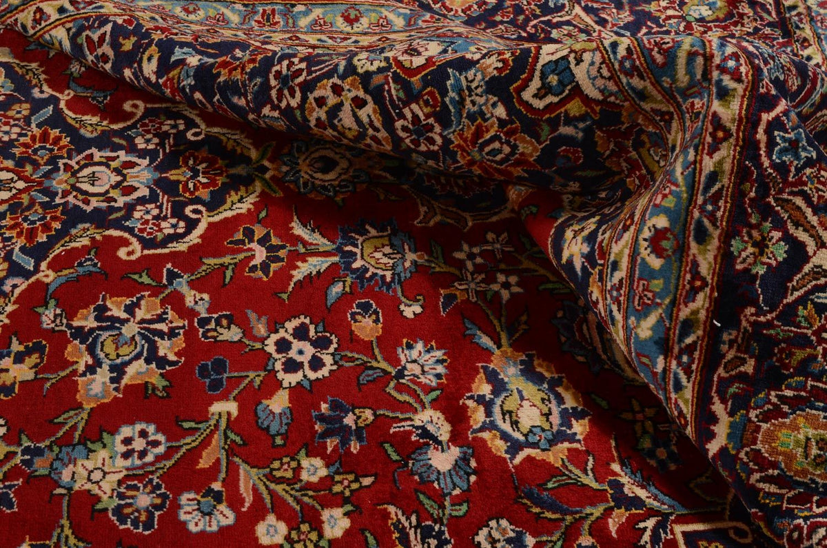 Persisk tæppe - Keshan - 349 x 239 cm - rød
