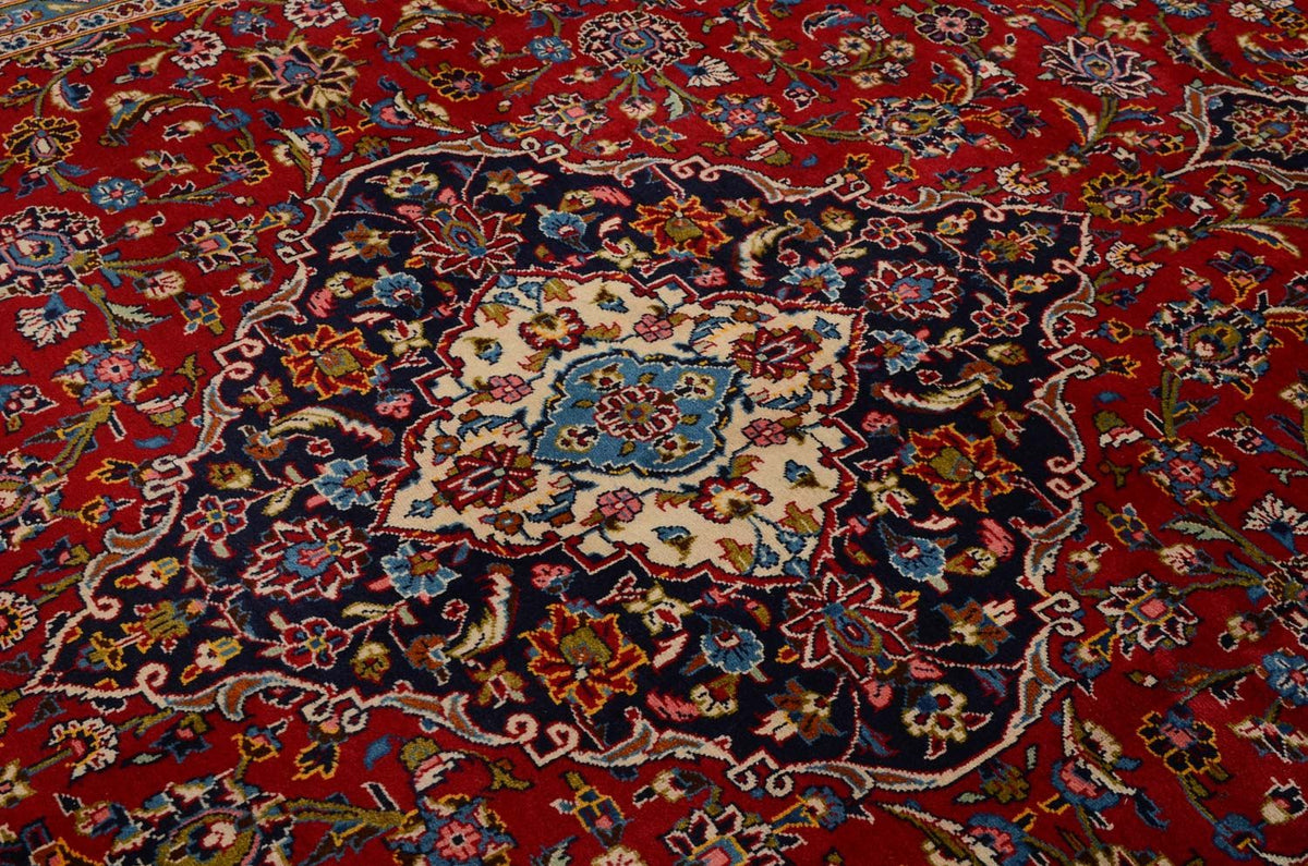 Persisk tæppe - Keshan - 365 x 253 cm - rød
