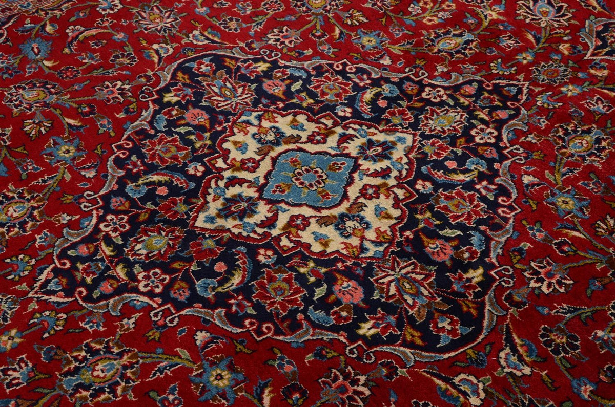 Persisk tæppe - Keshan - 352 x 246 cm - rød