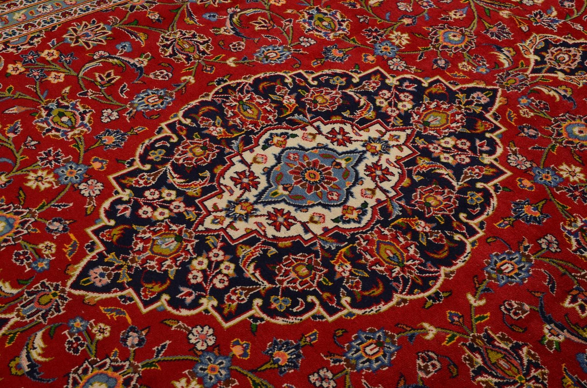 Persisk tæppe - Keshan - 360 x 255 cm - rød