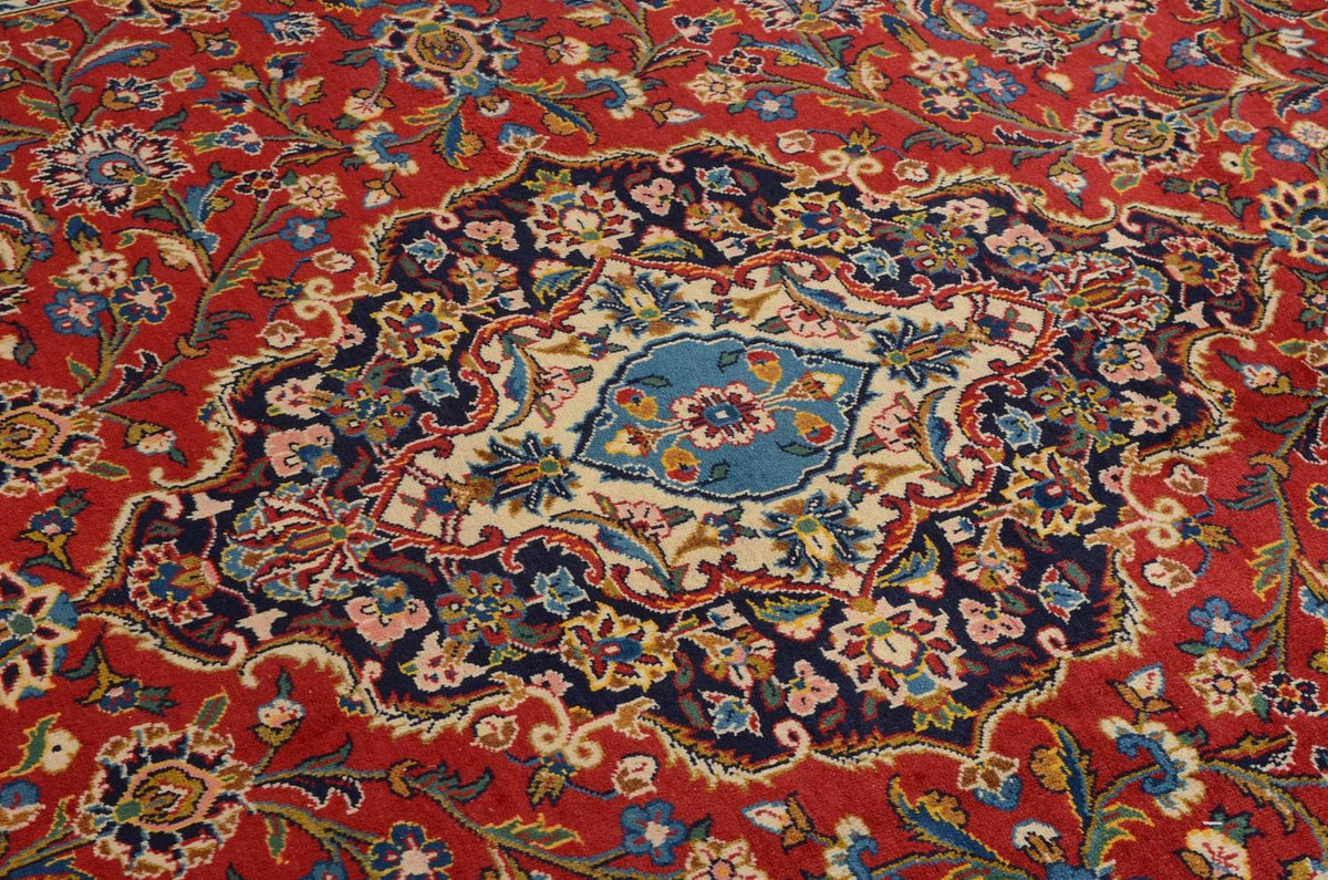 Persisk tæppe - Keshan - 359 x 252 cm - rød